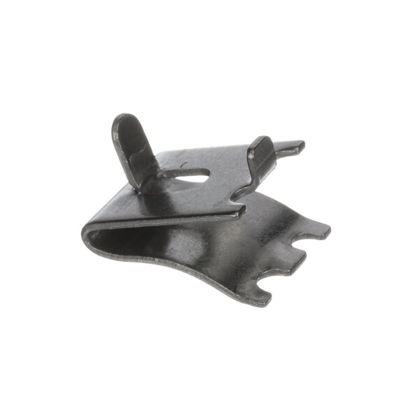 A black metal Kelvinator shelf clip.