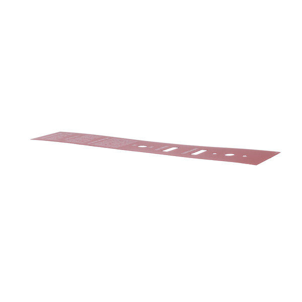 A red rectangular Crown Steam control panel decal with holes.