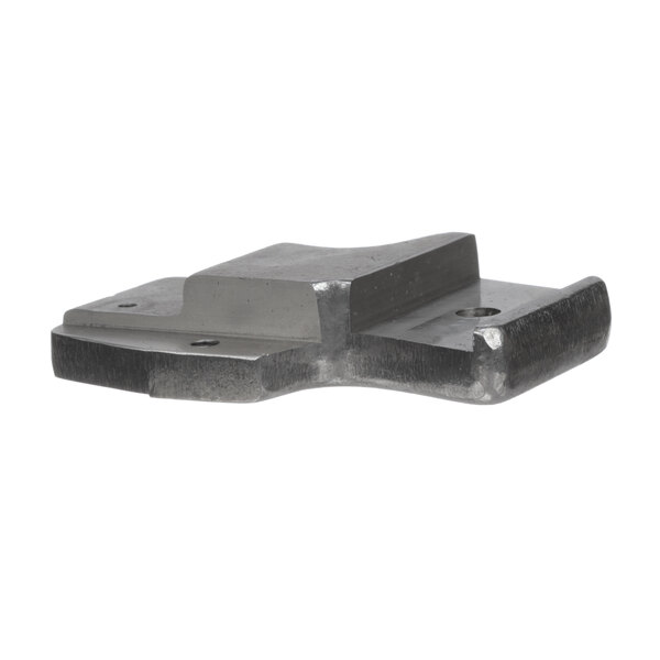 A metal piece with a hole in it.