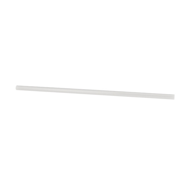 A white light fixture with a long bar.