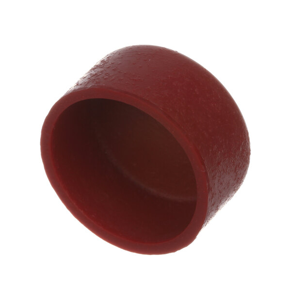 A red round Hobart push button with a white background.