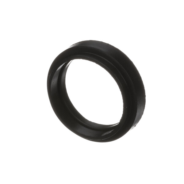 A black rubber ring with a white background.