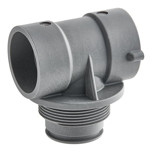 A grey plastic Hobart wash elbow manifold with a nozzle.