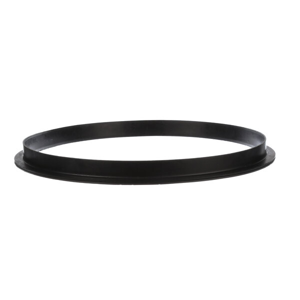 A black rubber gasket with a white background.