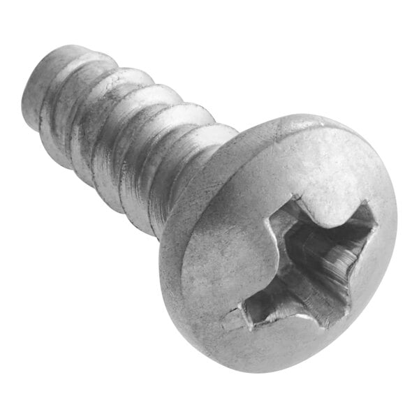 A close-up of a Hobart self-tapping screw.