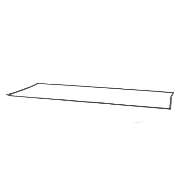 A black rectangular Anthony gasket with white lines.