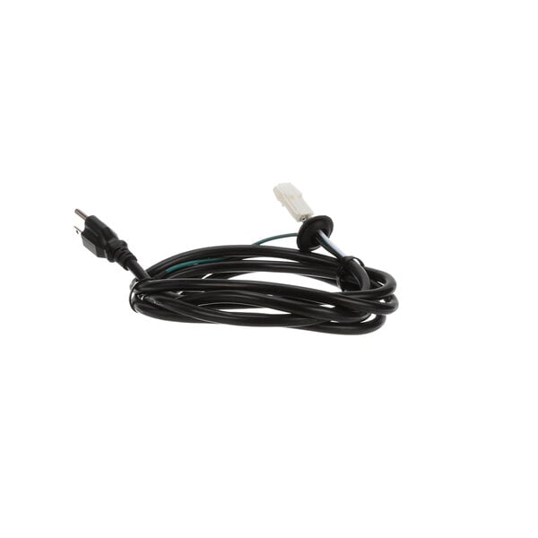 A black Kelvinator power cord with a white plug.