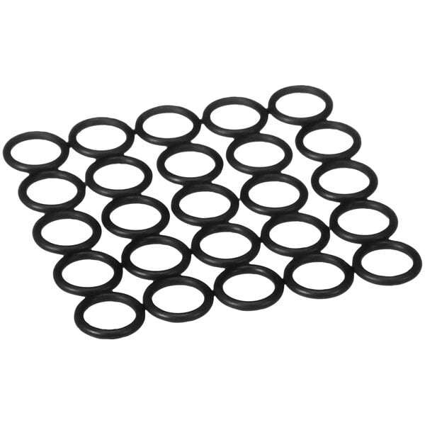 A group of black Carpigiani O-rings.