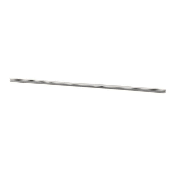 A silver metal rectangular gasket with a white background.