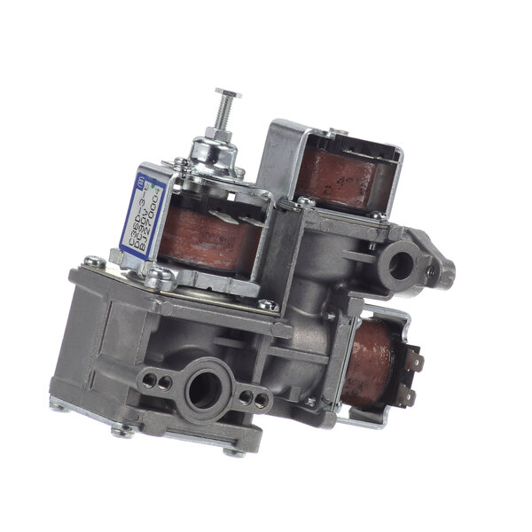 A Rinnai gas control assembly with metal parts including screws and bolts.