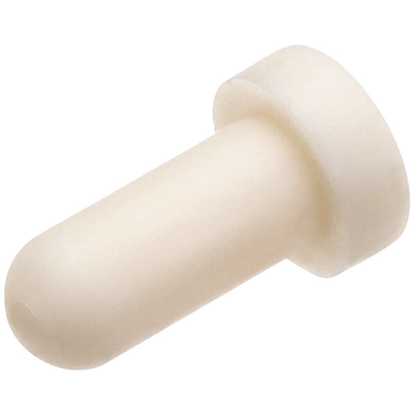 A white plastic Carpigiani pump valve with a round cap.