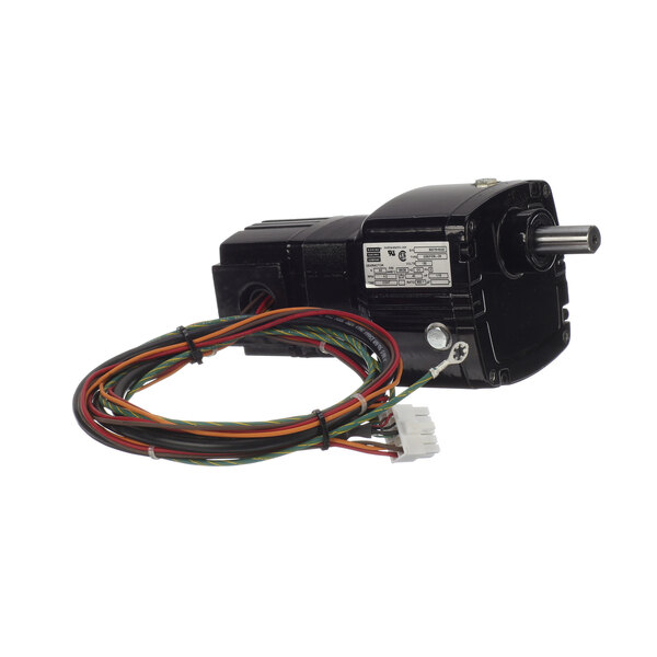 A black Middleby Marshall electric motor with wires.