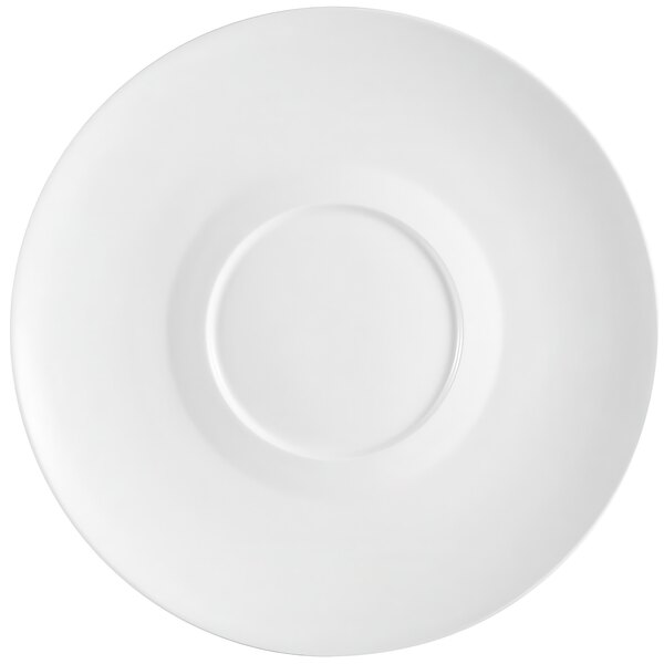 A CAC Paris white porcelain plate with a circular edge.