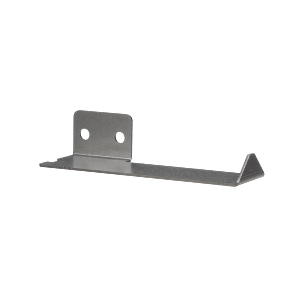 A metal bracket with two holes on it.