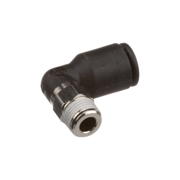 A black plastic Carpigiani quick connect coupling with a metal end.