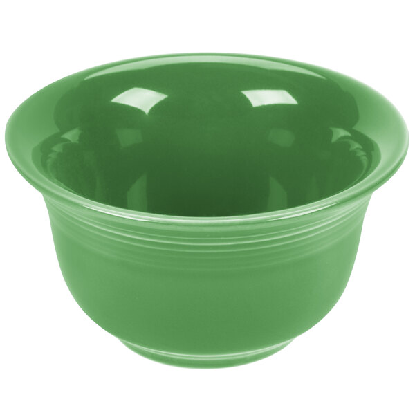 A green Fiesta® bouillon bowl with a white background.