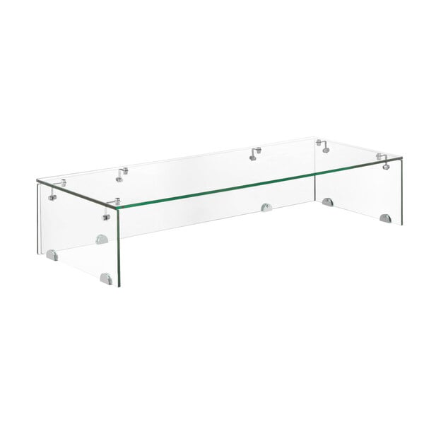 A clear glass sneeze guard designed for use with the Avantco CPT-40 Series.