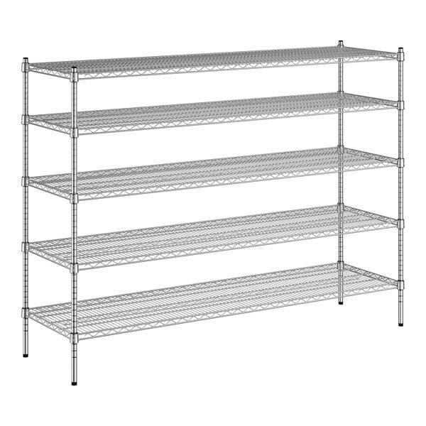 A wireframe of a Regency chrome 5-shelf kit.