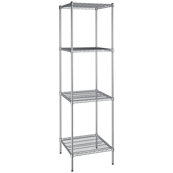 Regency 24 X 24 Nsf Chrome Wire 4 Shelf Kit With 86 Posts 1196