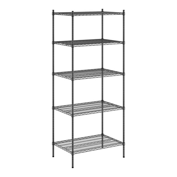 A black wire Regency 5-shelf kit.