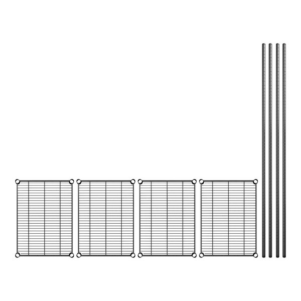A row of metal rods attached to a grid.