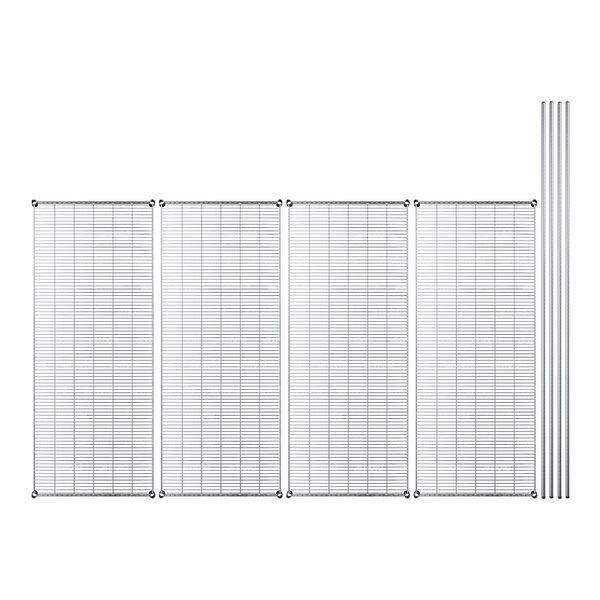 A metal grid with metal rods on a metal frame.