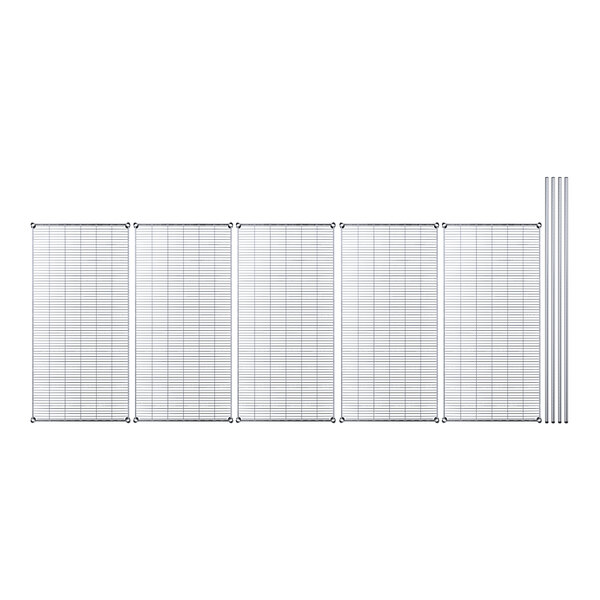 A group of metal panels arranged in a grid pattern.