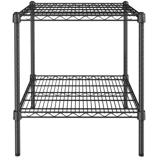 Workshop Home Best Decision for Retail x 42 inch Garage Warehouse 24 inch Kitchen Posts NSF Certified Black Epoxy 2-Shelf Kit with 27 inch School Commercial Storage Restaurant