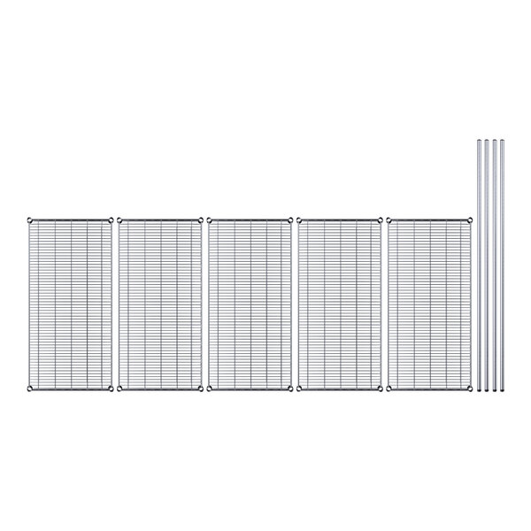 A row of metal grids.