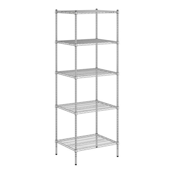 A white wireframe Regency shelf unit with four shelves.