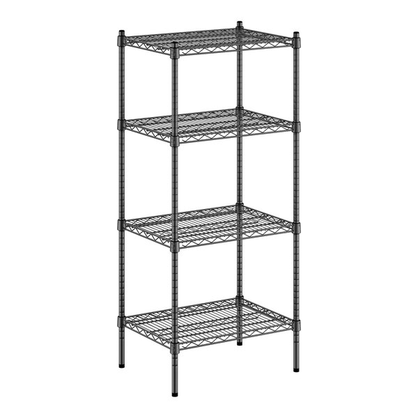 A black wire Regency 4-shelf kit.