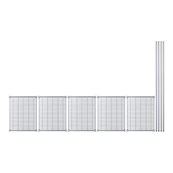 Regency wire shelving kit with metal grids.