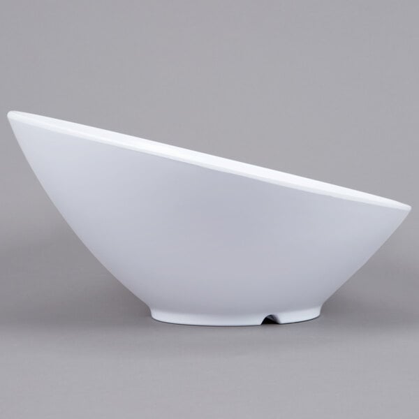 A white slanted San Michele melamine bowl.