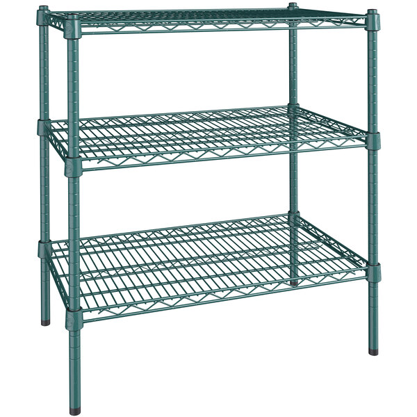 Regency 18 X 30 Nsf Green 3 Shelf Kit With 34 Posts