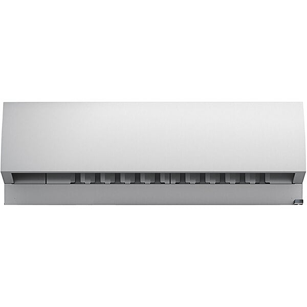 A white rectangular object with a white cover and buttons.
