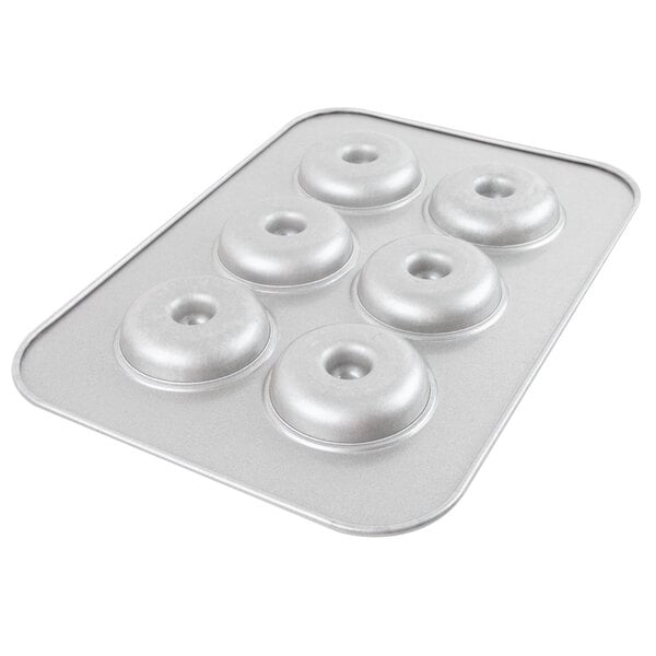 Chicago Metallic 25200 Glazed Aluminized Steel 6Cavity Donut Pan