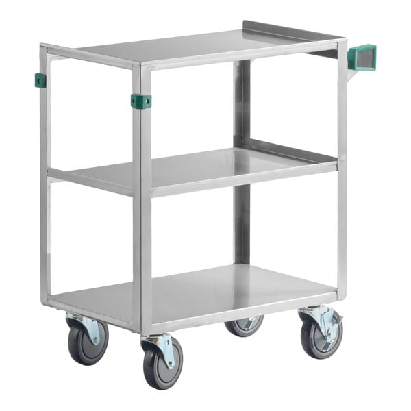 Regency 16" x 27" Three Shelf 20 Gauge 430 Stainless Steel Utility Cart - Fully Welded