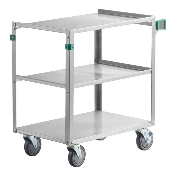 Regency 19" x 30 1/2" Three Shelf 18 Gauge 430 Stainless Steel Utility Cart - Knocked Down