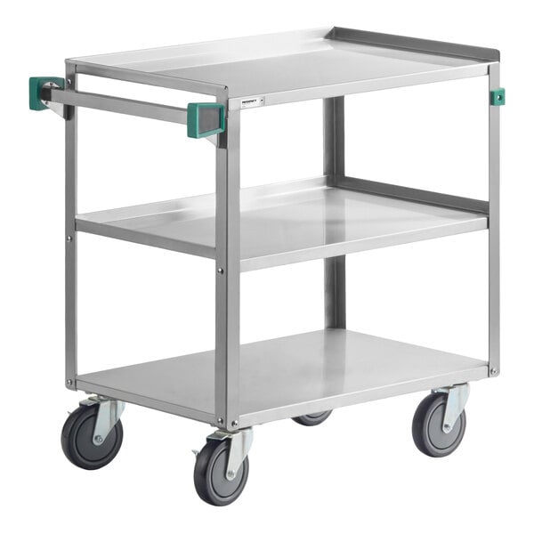 Regency 19" x 30 1/2" Three Shelf 18 Gauge 430 Stainless Steel Utility Cart - Knocked Down