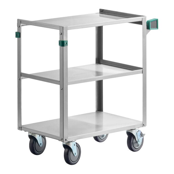 Regency 16" x 27" Three Shelf 20 Gauge 430 Stainless Steel Utility Cart - Knocked Down