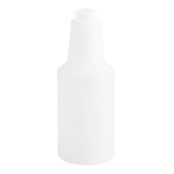 A 16 oz. white plastic bottle with a white cap.