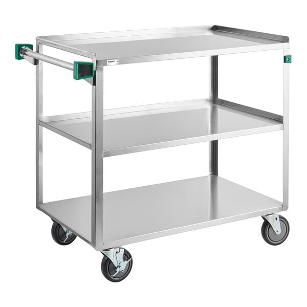 Regency 22" x 38 1/2" Three Shelf 18 Gauge 430 Stainless Steel Utility Cart - Fully Welded