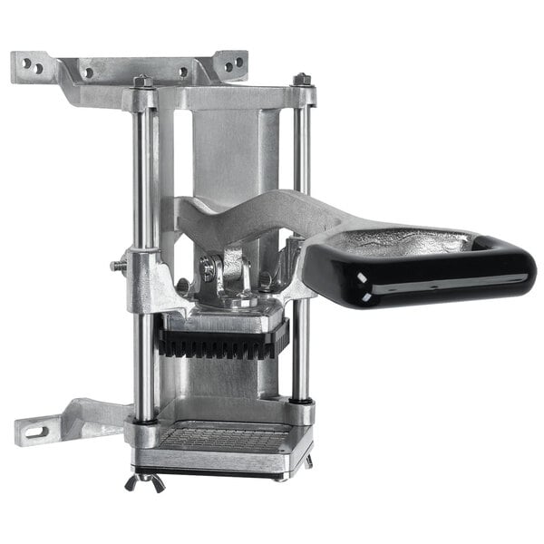 A Global Solutions by Nemco heavy-duty French fry cutter with a metal stamper and black handle.