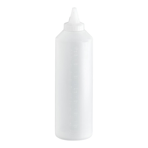 Vollrath 5324-13 Traex® 24 oz. Clear Single Tip Closeable Standard Squeeze Bottle