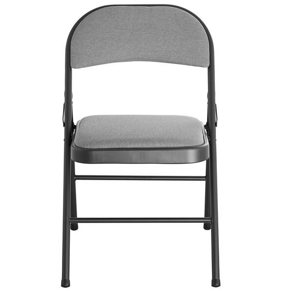 Lancaster Table Seating Black Fabric Folding Chair With Padded Seat