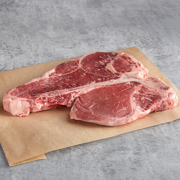 Raw porterhouse steak