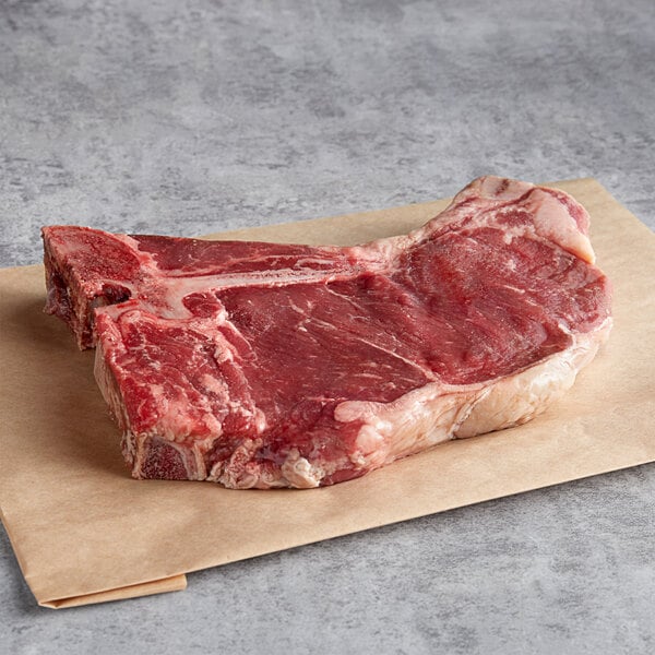 Raw T-bone steak