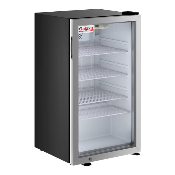 Galaxy CRG-4 Black Customizable Countertop Display Refrigerated Merchandiser - 3.5 cu ft.