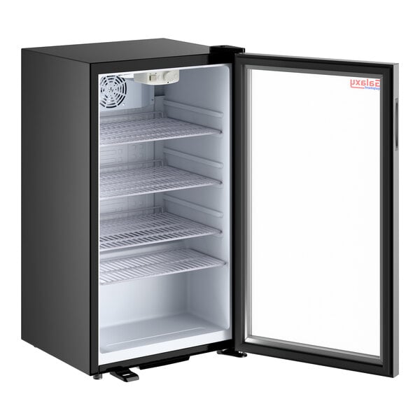 Galaxy CRG-4 Black Customizable Countertop Display Refrigerated Merchandiser - 3.5 cu ft.