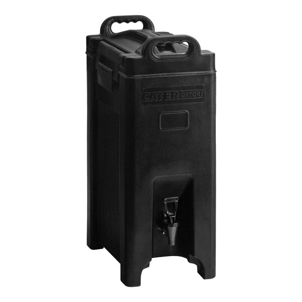CaterGator 5 Gallon Black Insulated Beverage Dispenser